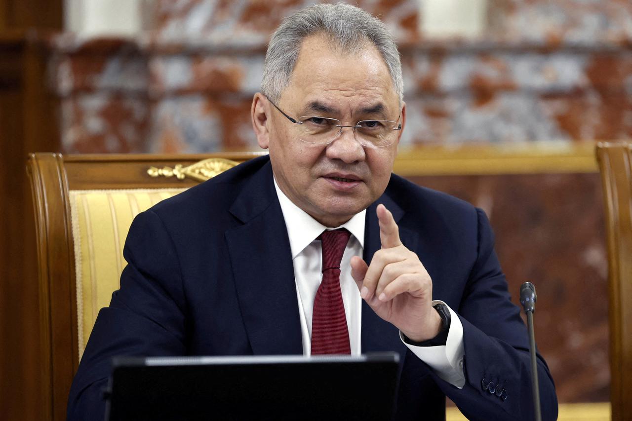 FILE PHOTO: Russian Defence Minister Shoigu attends a government meeting in Moscow