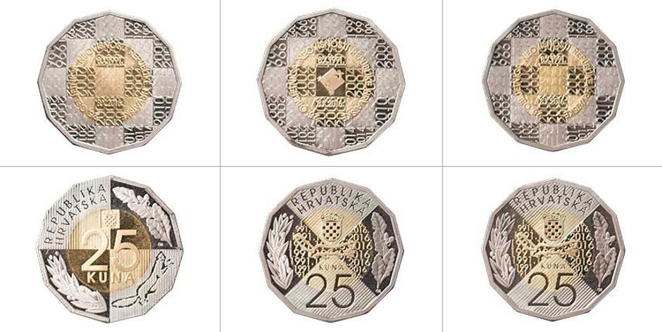 Prijedlog kovanica od 25 kuna za 25 godina neovisnosti