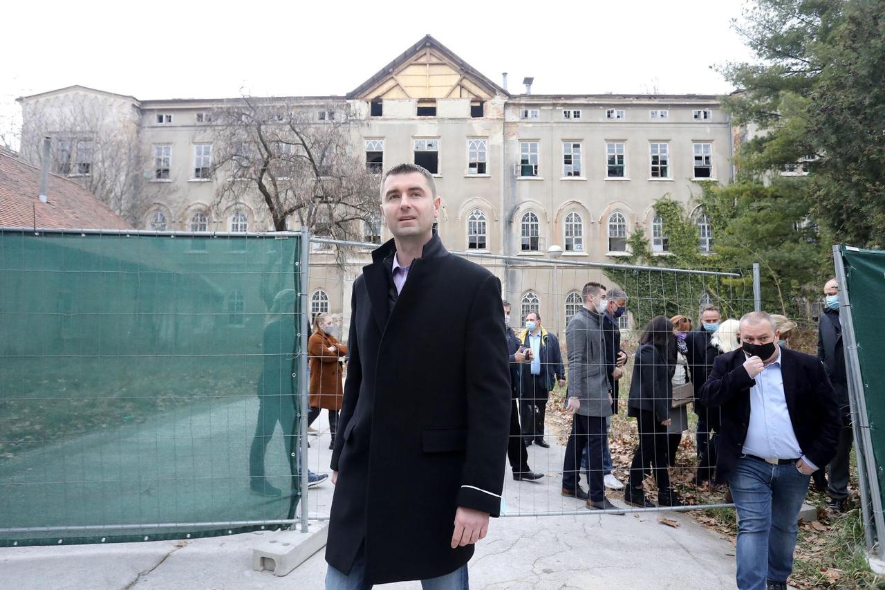 Zagreb: Filipović, kandidat za gradonačelnika, obišao bivšu vojnu bolnicu u Vlaškoj