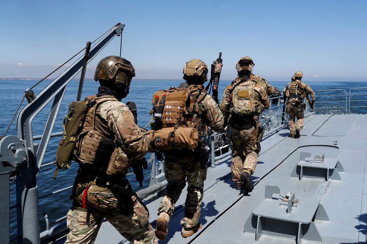 Romanian, British and U.S. maritime NATO forces carry out 'Exercise Trojan Footprint' exercises