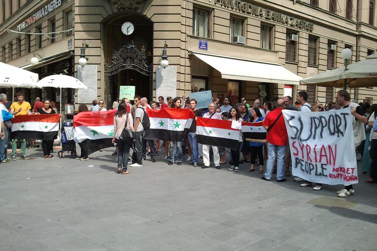 Zagreb prosvjed Sirija