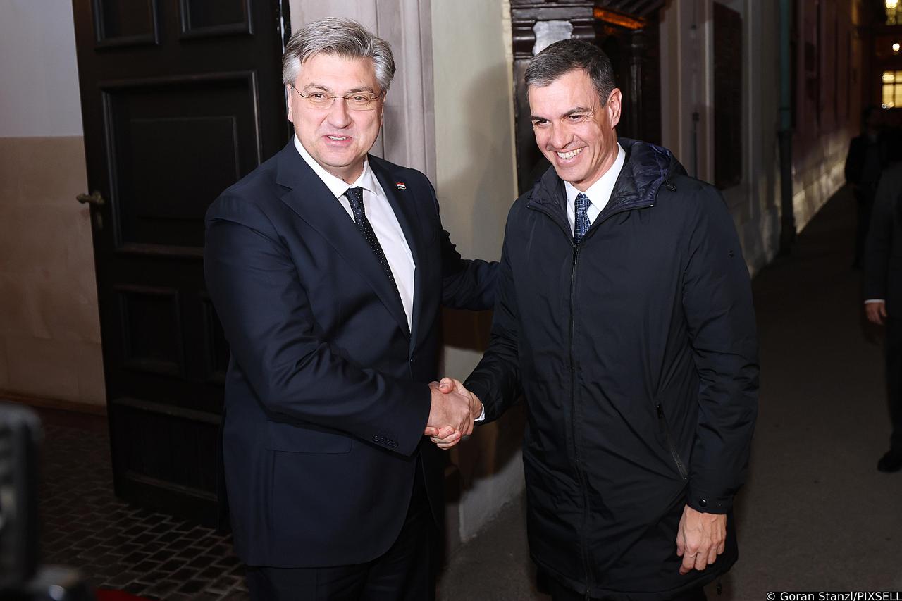 Zagreb: Andrej Plenković sastao se sa španjolskim premijerom Pedrom Sanchezom