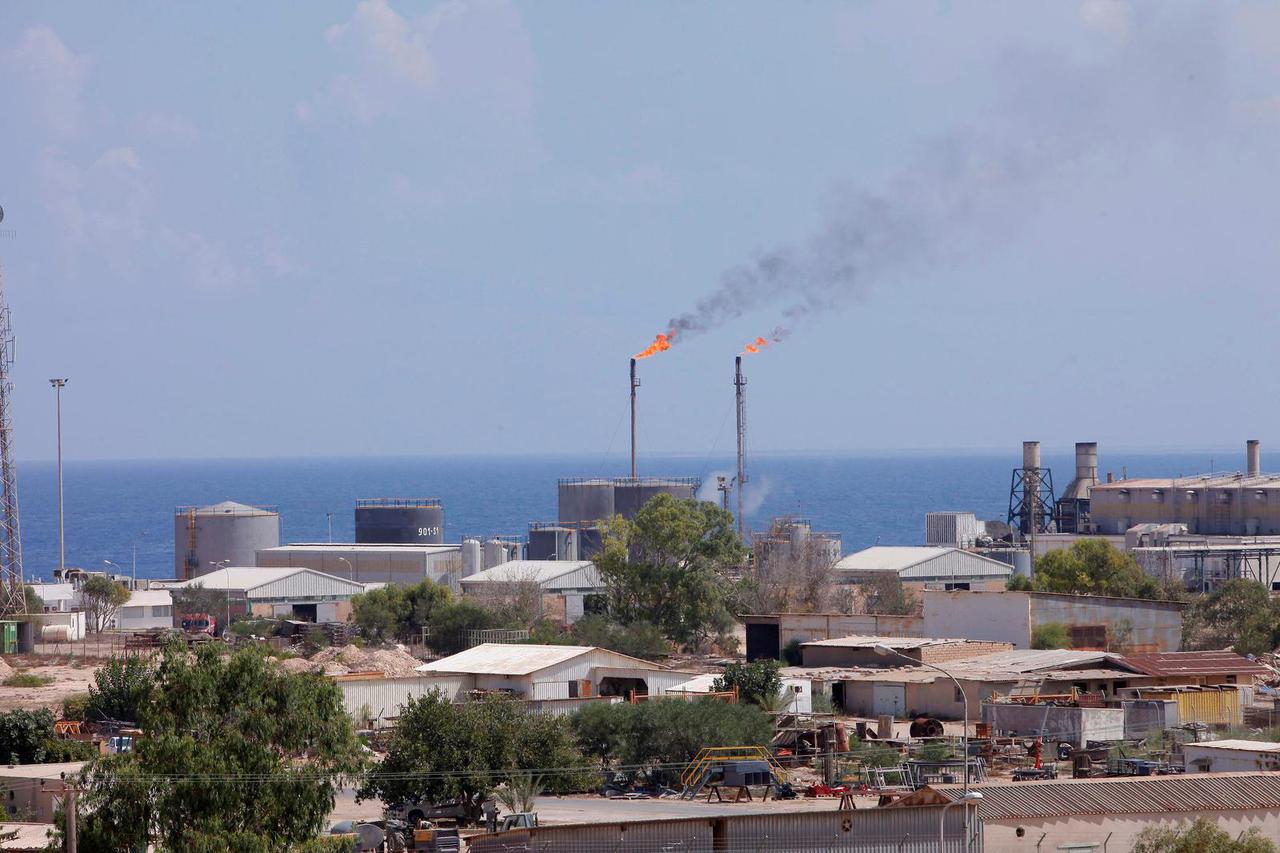 FILE PHOTO: A general view of the port and Zawia oil refinery