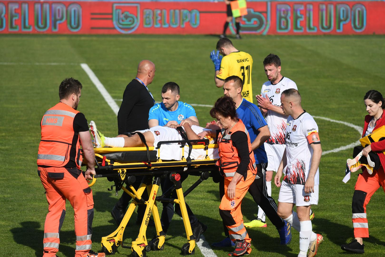 Hitna medicinska pomoć i prekid utakmice trajali su pet minuta