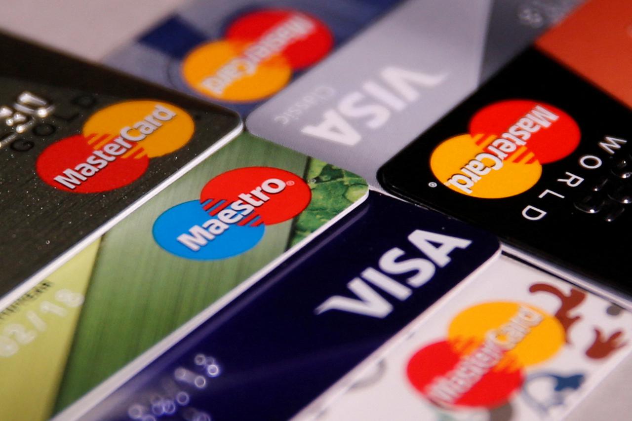 FILE PHOTO: View shows various credit cards