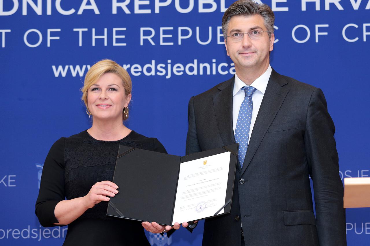 Plenković s predsjednicom Kolindom Grabar-Kitarović