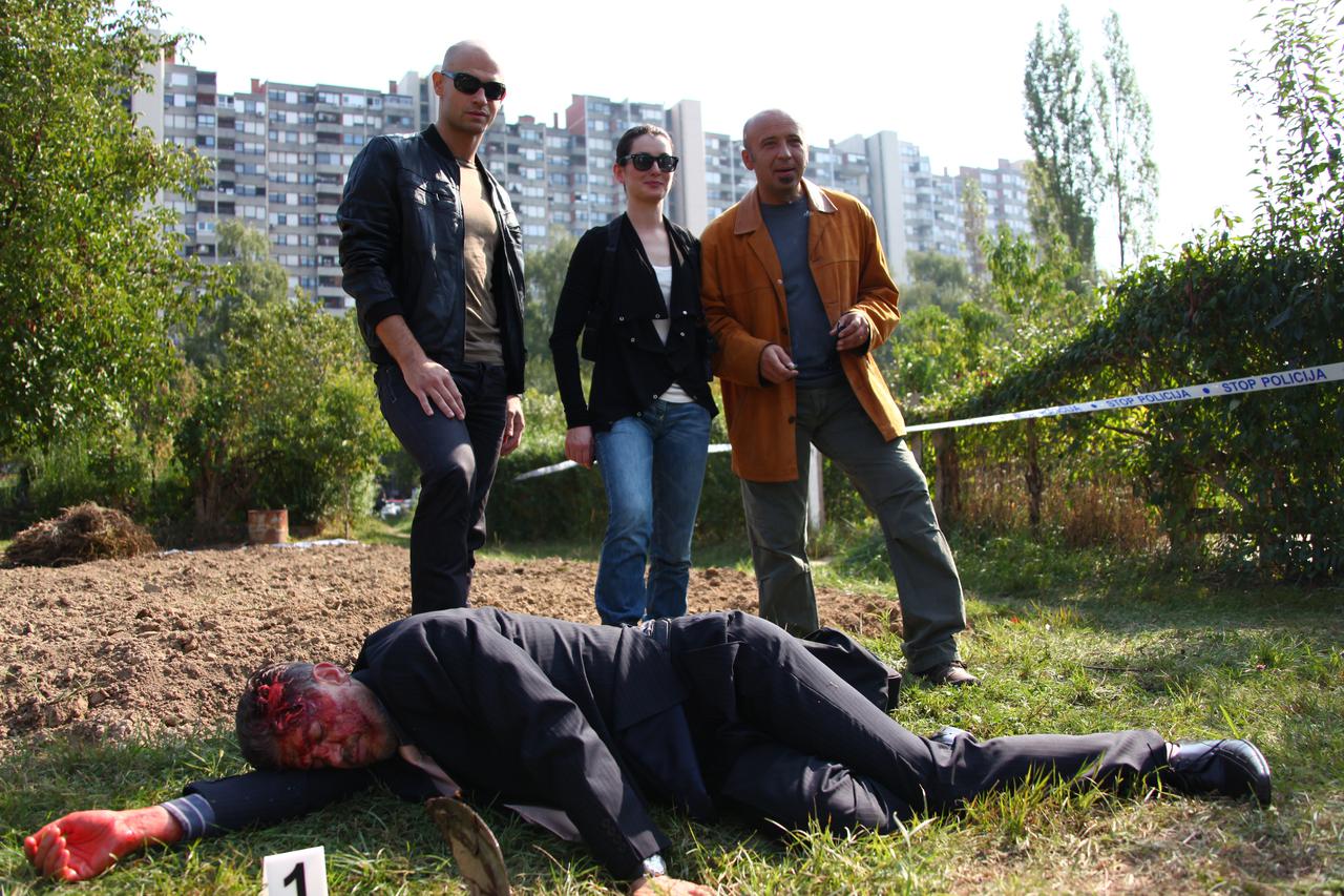 22.09.2009., Zagreb - Snimanje druge sezone serije Mamutica u vrtovima iza zgrade 