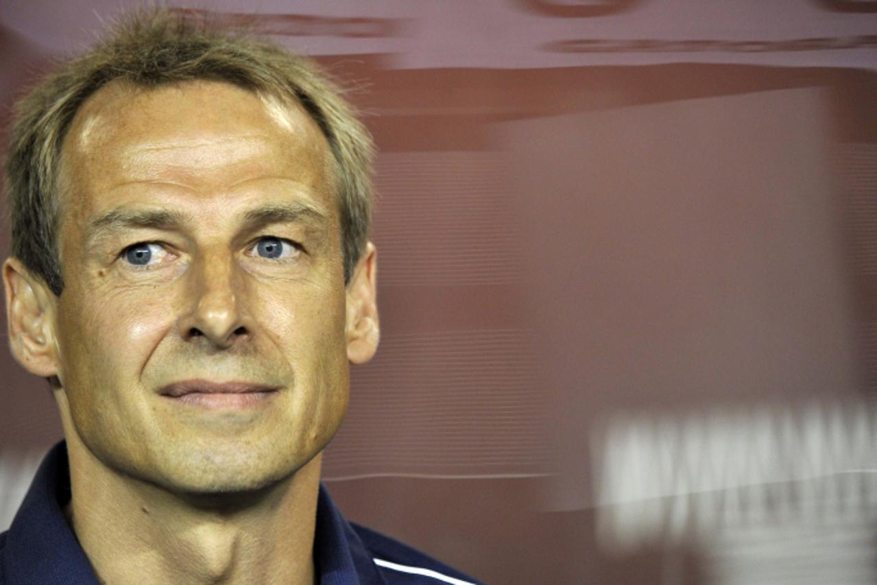 'New US head coach Jurgen Klinsmann speaks at a press conference prior to an international friendly match against Mexico at Lincoln Financial Field in Philadelphia on August 10, 2011. The game ended i