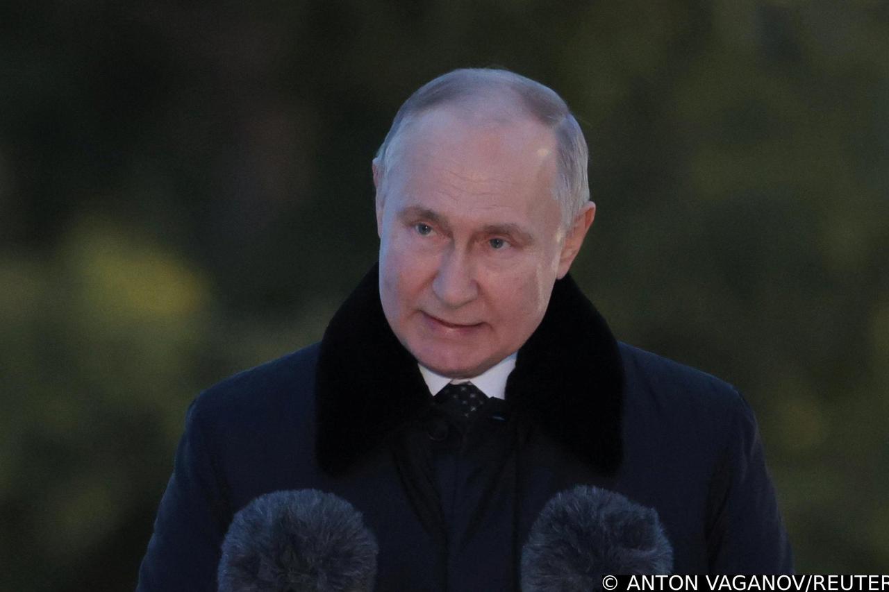 Russian President Putin attends the opening ceremony of a monument to the victims of World War Two in Leningrad region