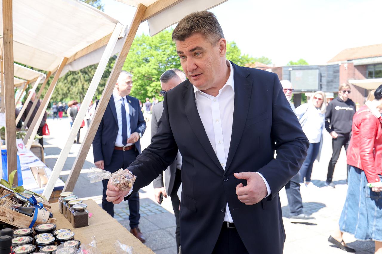 Čakovec: Predsjednik Zoran Milanović razgledao ponudu Međimurskih poljoprivrednih štandova
