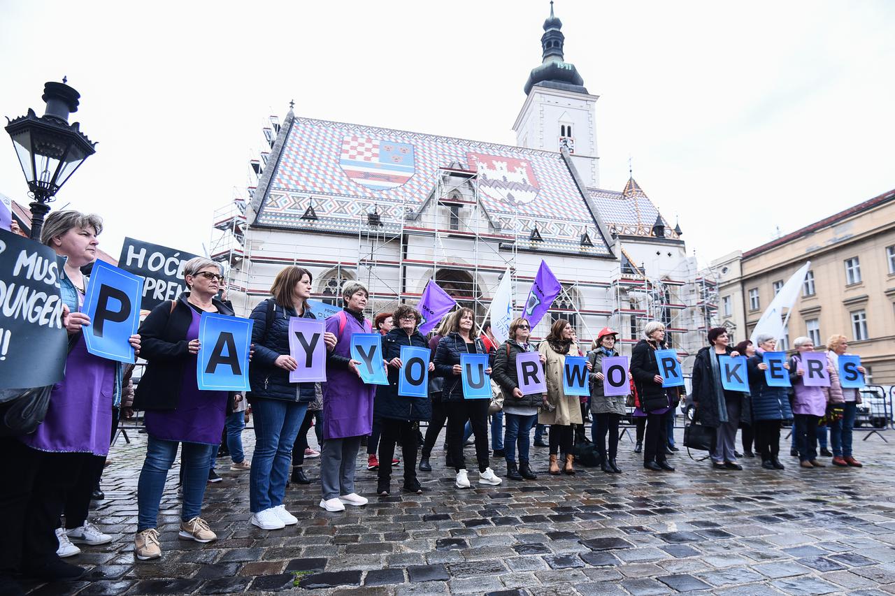 Zagreb: Prosvjeduju radnice Orljave