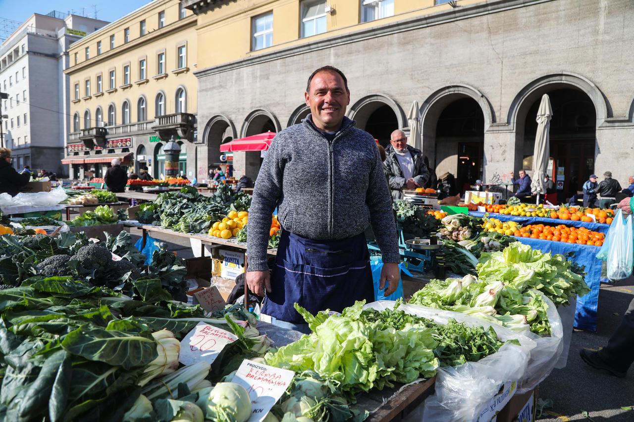 Ivo Marić, prodavač povrća na tržnici Dolac
