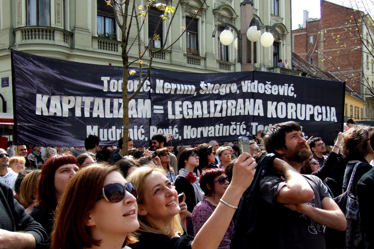 Zagreb: Prosvjed na dan otvorenja Horvatin?i?evog kompleksa Cvjetni