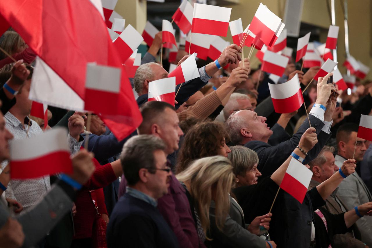 Convention of Law and Justice (PiS) party, before Sunday's parliamentary elections, in Przysucha