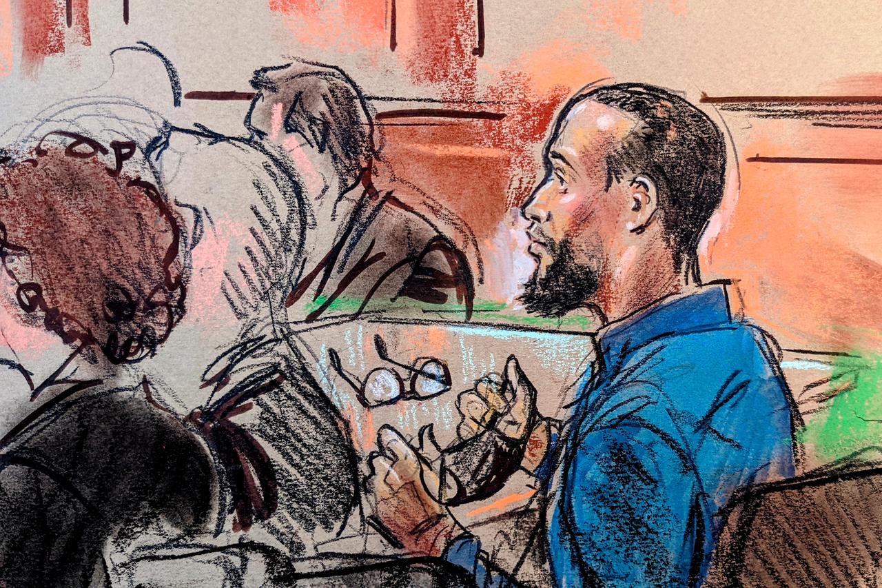 El Shafee Elsheikh, accused of being a member of the ISIS “Beatles” cell, attends testimony in his trial in U.S. federal court in Virginia