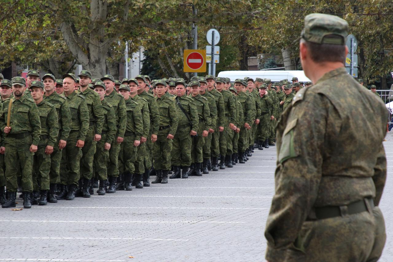 Russian reservists depart for military bases during mobilisation of troops, in Sevastopol
