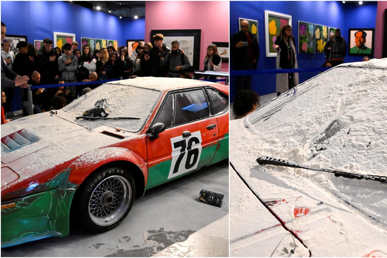 Klimatski prosvjednici u Milanu bacili brašno na Warholov automobil