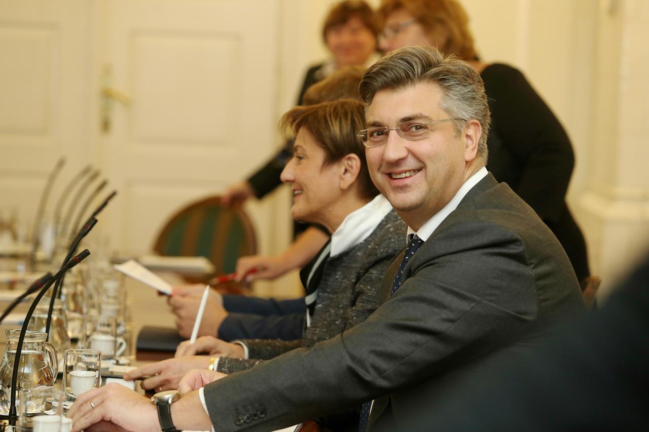 Zagreb: Premijer Plenković održao sastanak sa članovima GSV-a