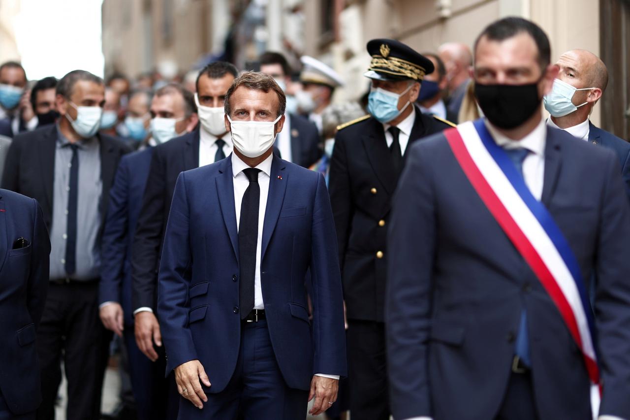 FILE PHOTO: French President Macron visits Corsica