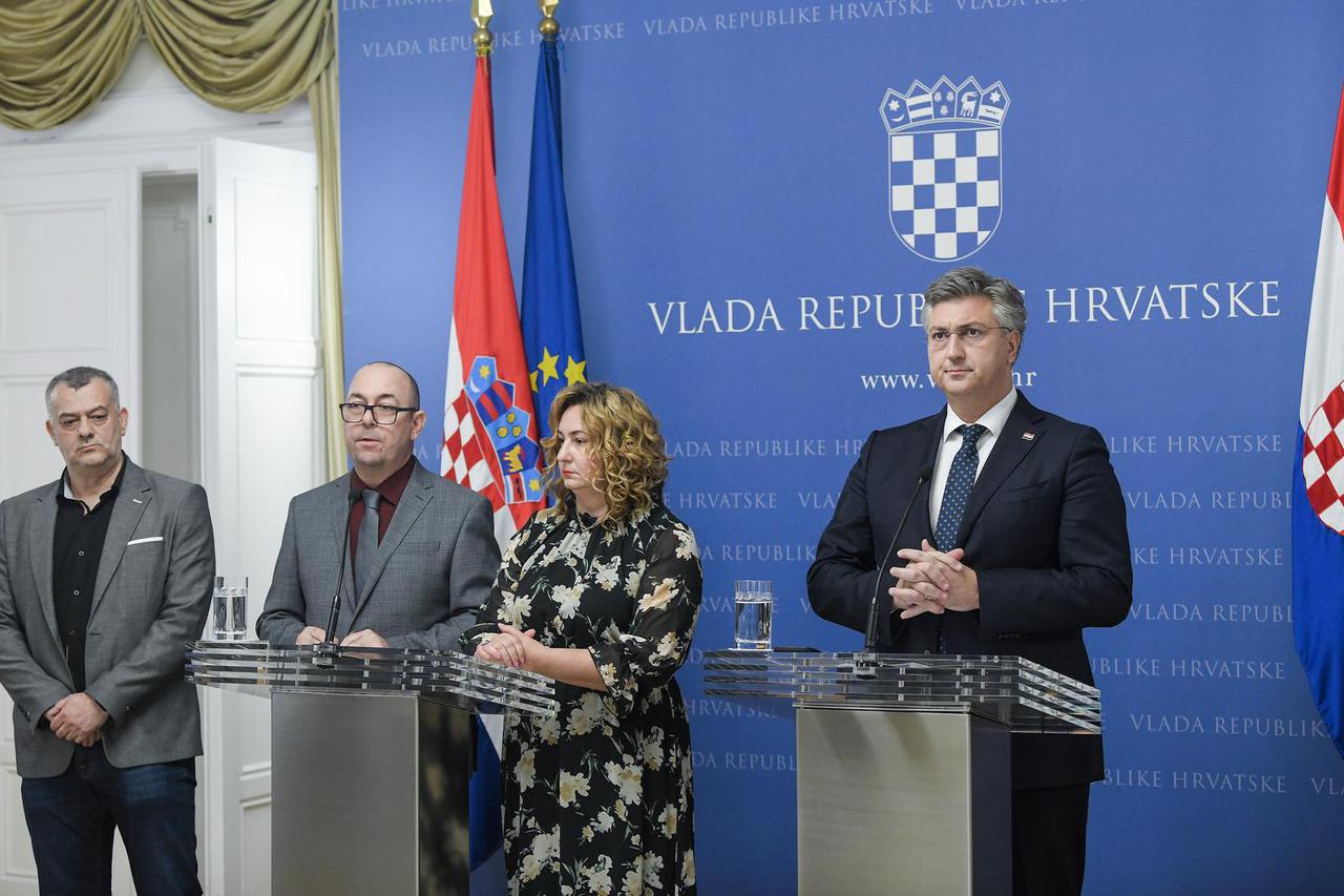 Zagreb: Izjave nakon potpisivanja sporazuma izme?u Vlade RH i sindikata
