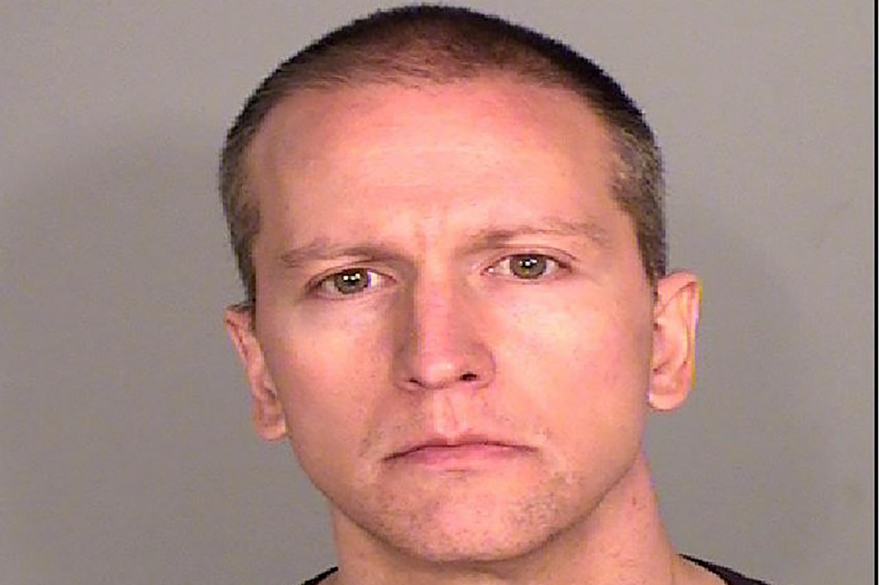 Former Minneapolis Police officer Derek Chauvin poses for a booking photograph at the Ramsey County Detention Center in St. Paul
