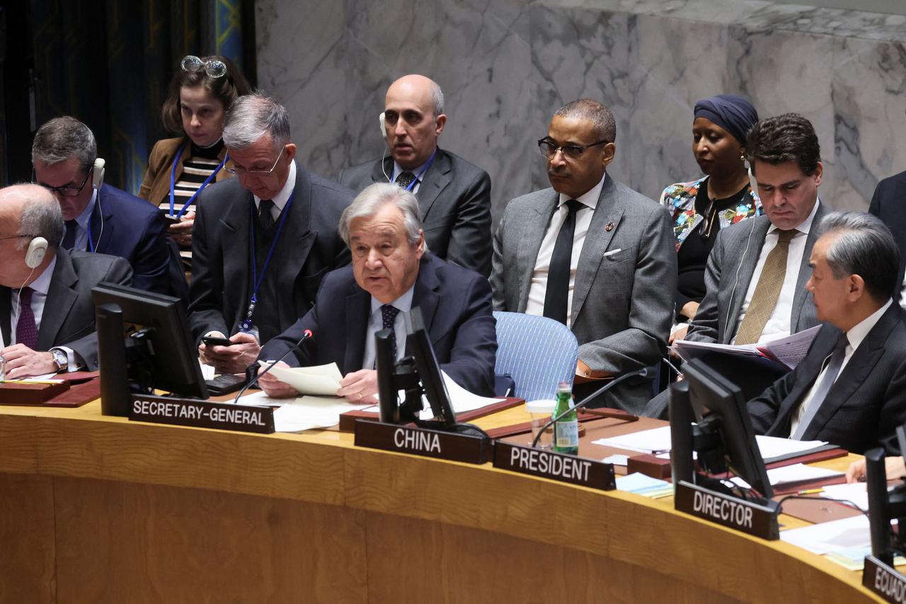 Meeting of the UN Security Council on the conflict between Israel and Hamas, in New York City