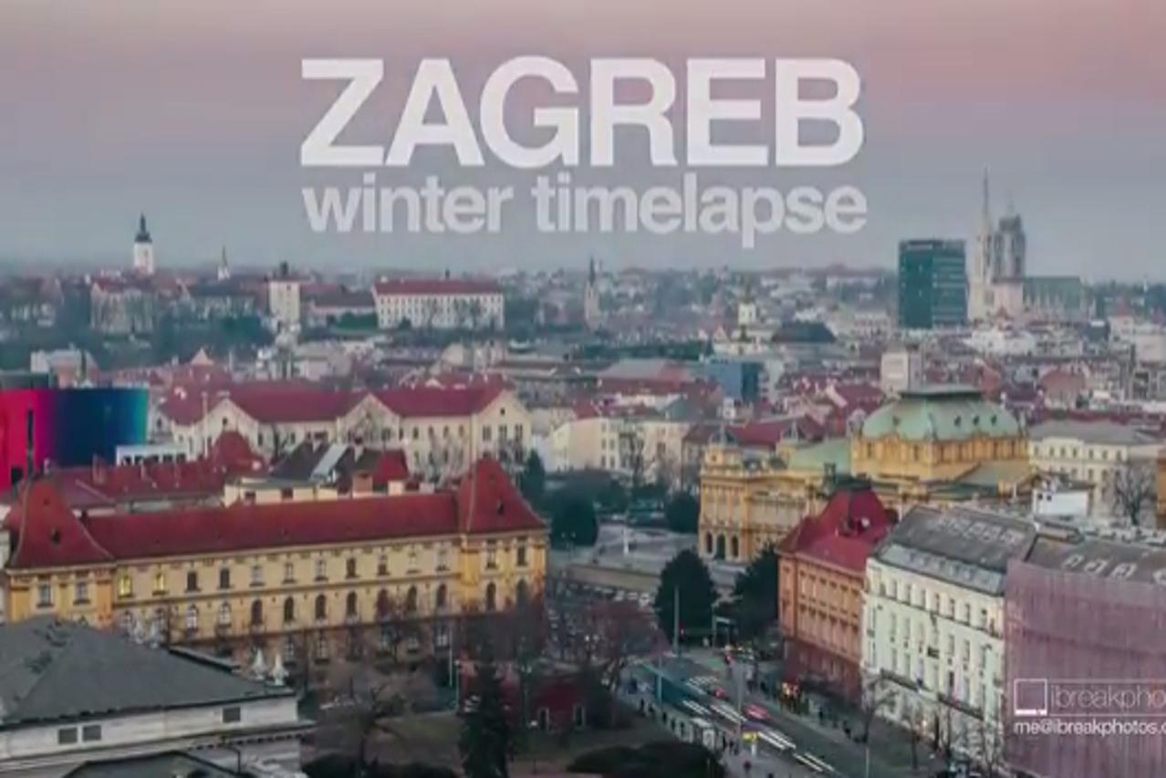 Zagreb - Winter. Hyperlapse and timelapse.