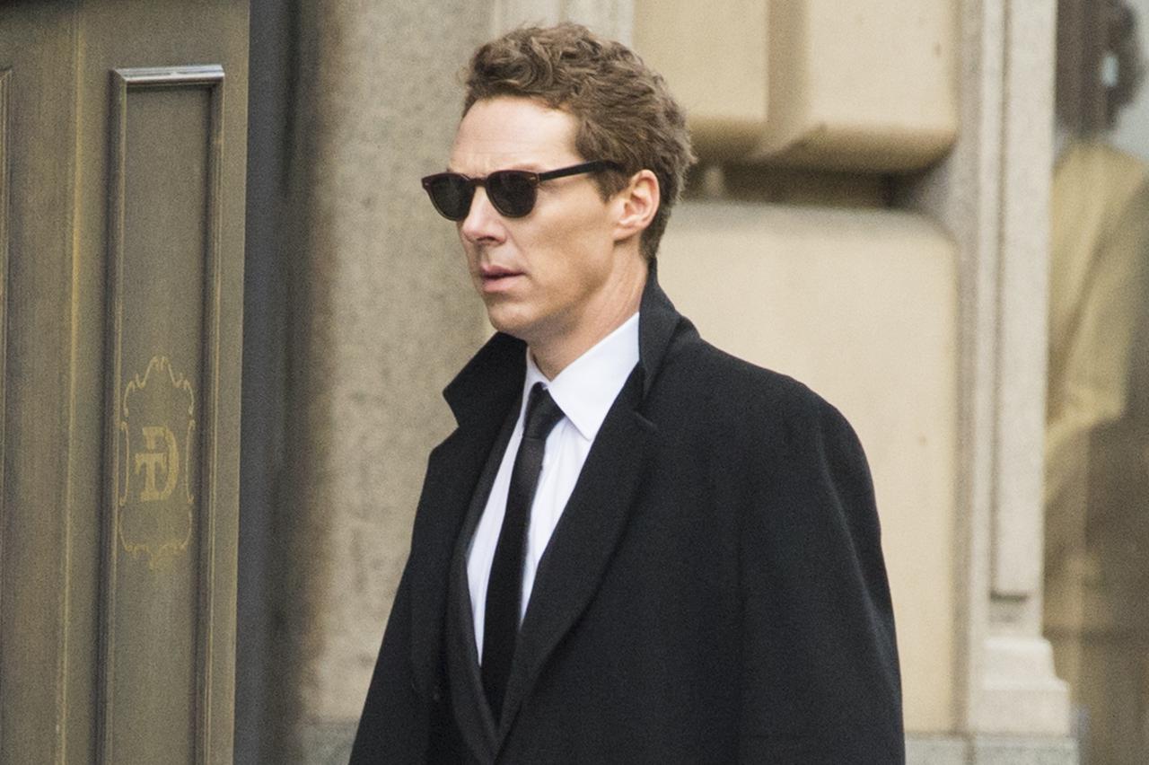 Benedict Cumberbatch filming 'Melrose' in Glasgow