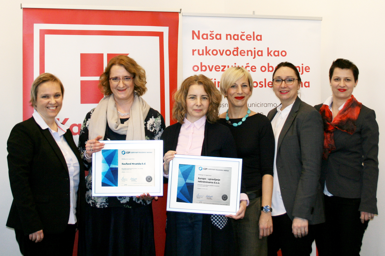Kaufland Hrvatska nagrađen Certifikatom Poslodavac Partner