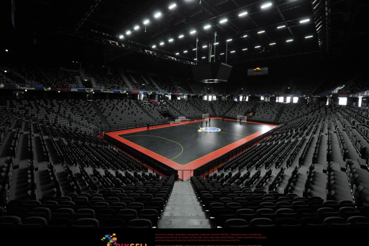 \'29.01.2012., Split - Spaladium Arena spremna je za pocetak Futsal 2012, Europskog prvenstva u malom nogometu koji se i igra u Splitu i Zagrebu od 31.01 do 11.02. Photo: Tino Juric/PIXSELL\'