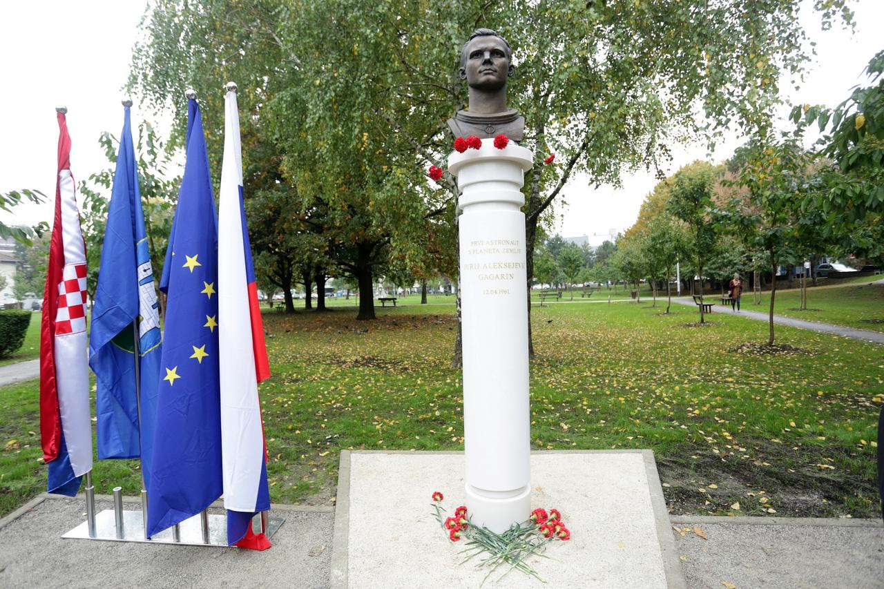 U Parku Stara Trešnjevka otkriven spomenik ruskom astronautu Juriju Gagarinu