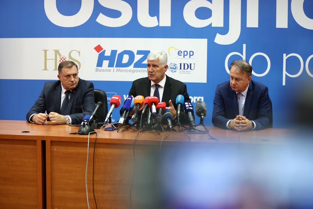Izjave nakon sastanka HDZ-a BiH, SNSD-a i SDP-a BiH održanog u Mostaru