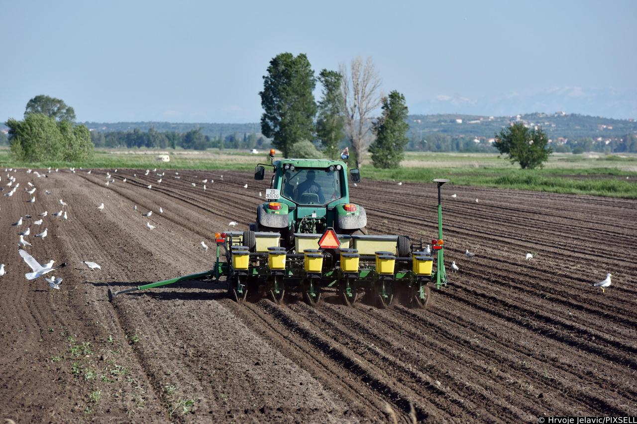 Pakoštane: Sunčan dan poljoprivrednici iskoristili za rad u polju