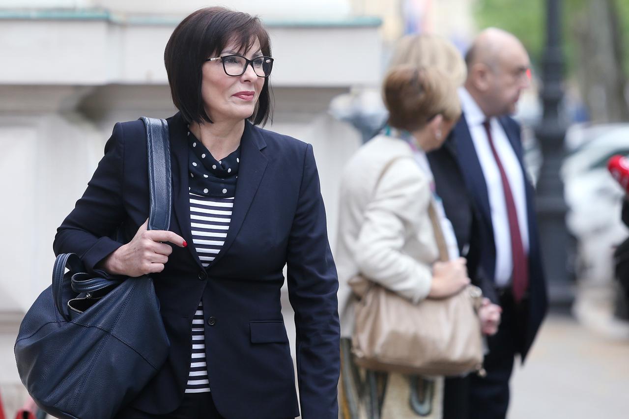 Zagreb: Marina Lovrić Merzel u pratnji odvjetnika dolazi na pripremno ročište