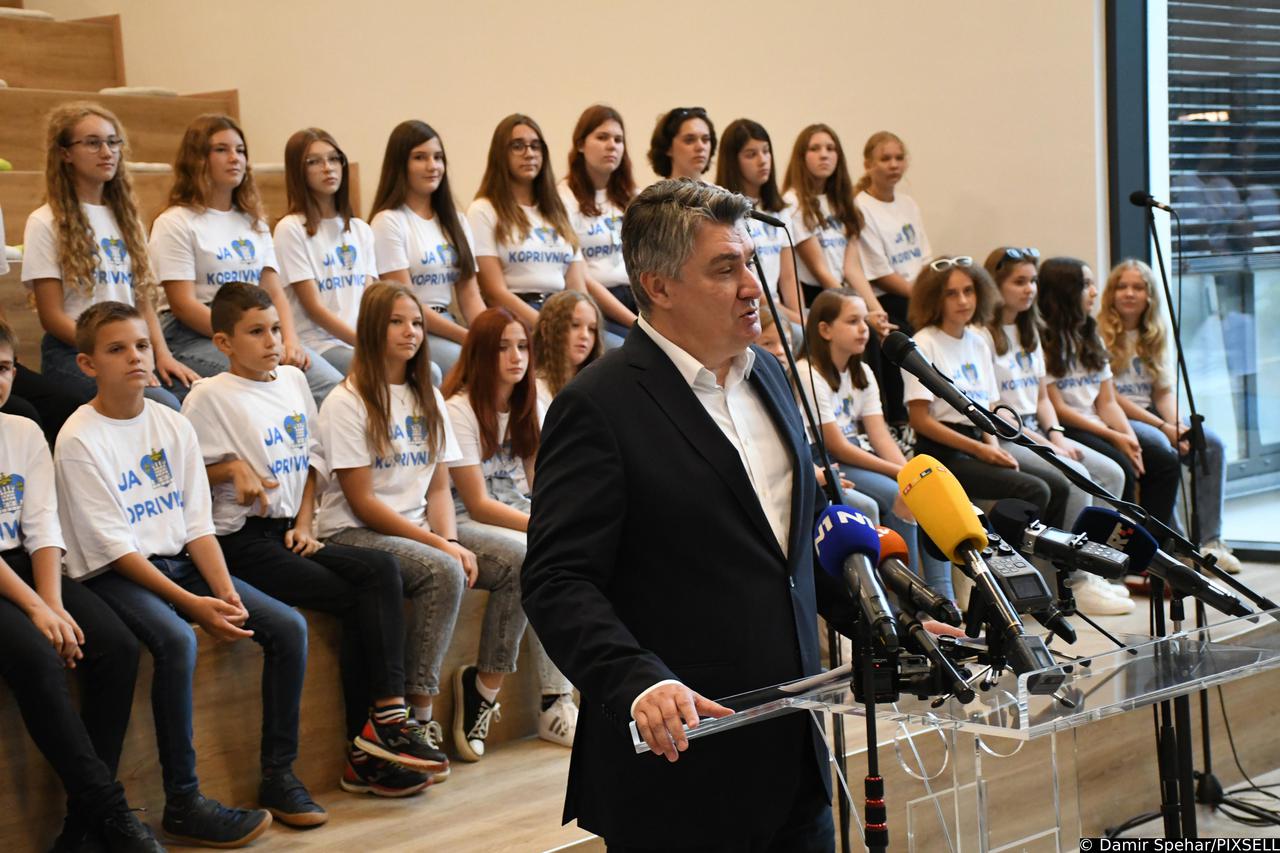 Koprivnica: Predsjednik Milanovića na otvorenju nove Osnovne škole Podolice
