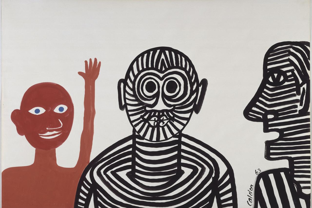 Trois personnages, 1963., gvaš na papiru, 75 x 108 cm, Centre Pompidou – Musée national d’art moderne - Centre de création industrielle, Pariz, Francuska