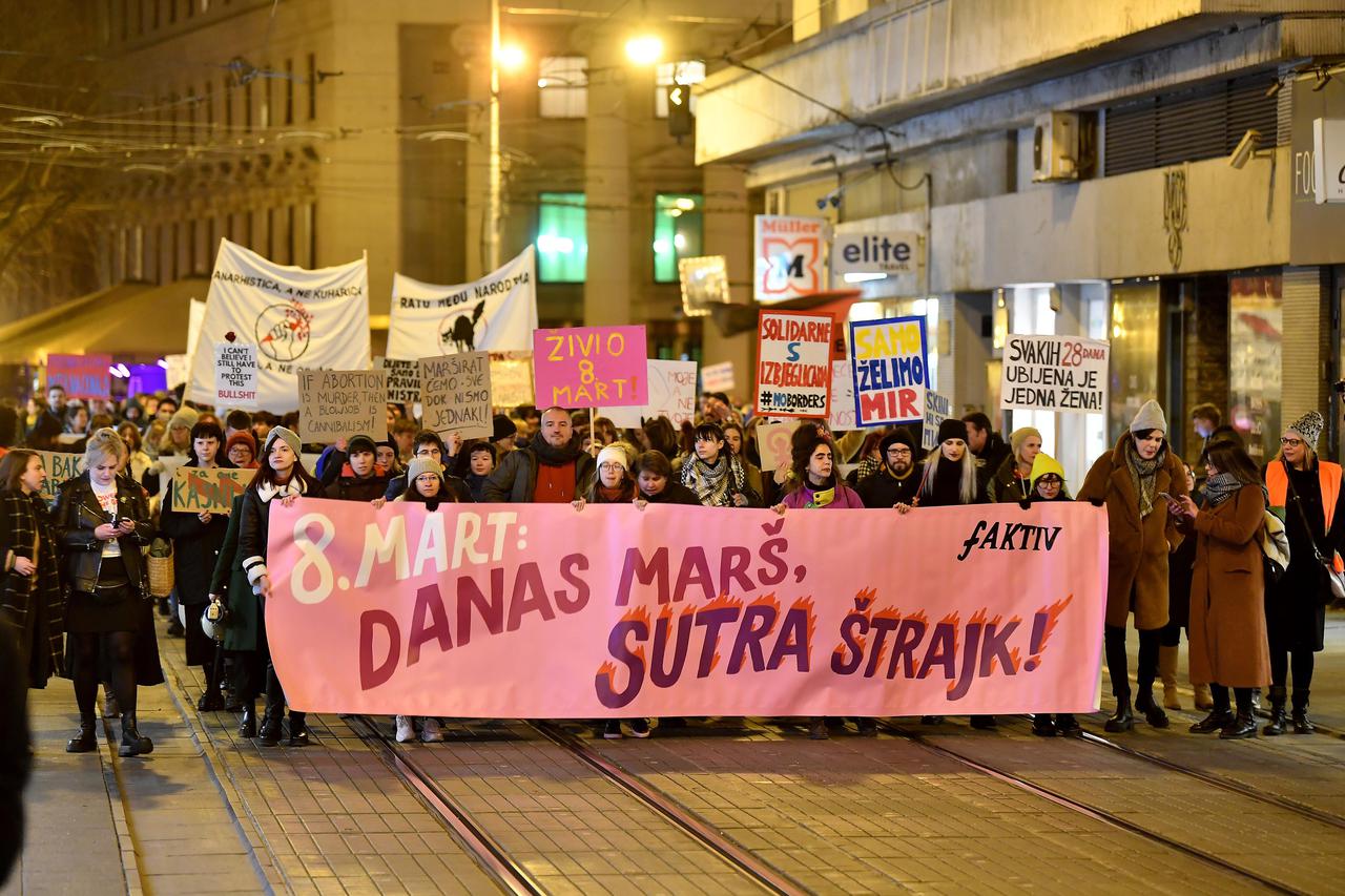 Zagreb: Prosvjedni marš kroz centar grada pod parolom "Danas marš, sutra štrajk" 