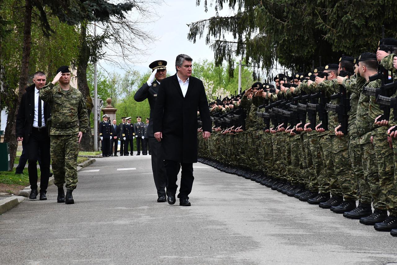 Požega: Predsjednik Milanović na svečanoj prisezi 34. naraštaja ročnika na dragovoljnom vojnom osposobljavanju 