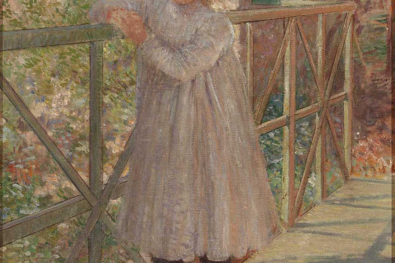 Vlaho Bukovac Umjetnikova kći u vrtu, 1902., MGP-1116