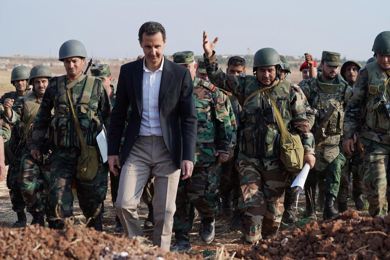 Bashar Al-Assad Predsjednik Sirije obišao je vojnike u provinciji Idlib