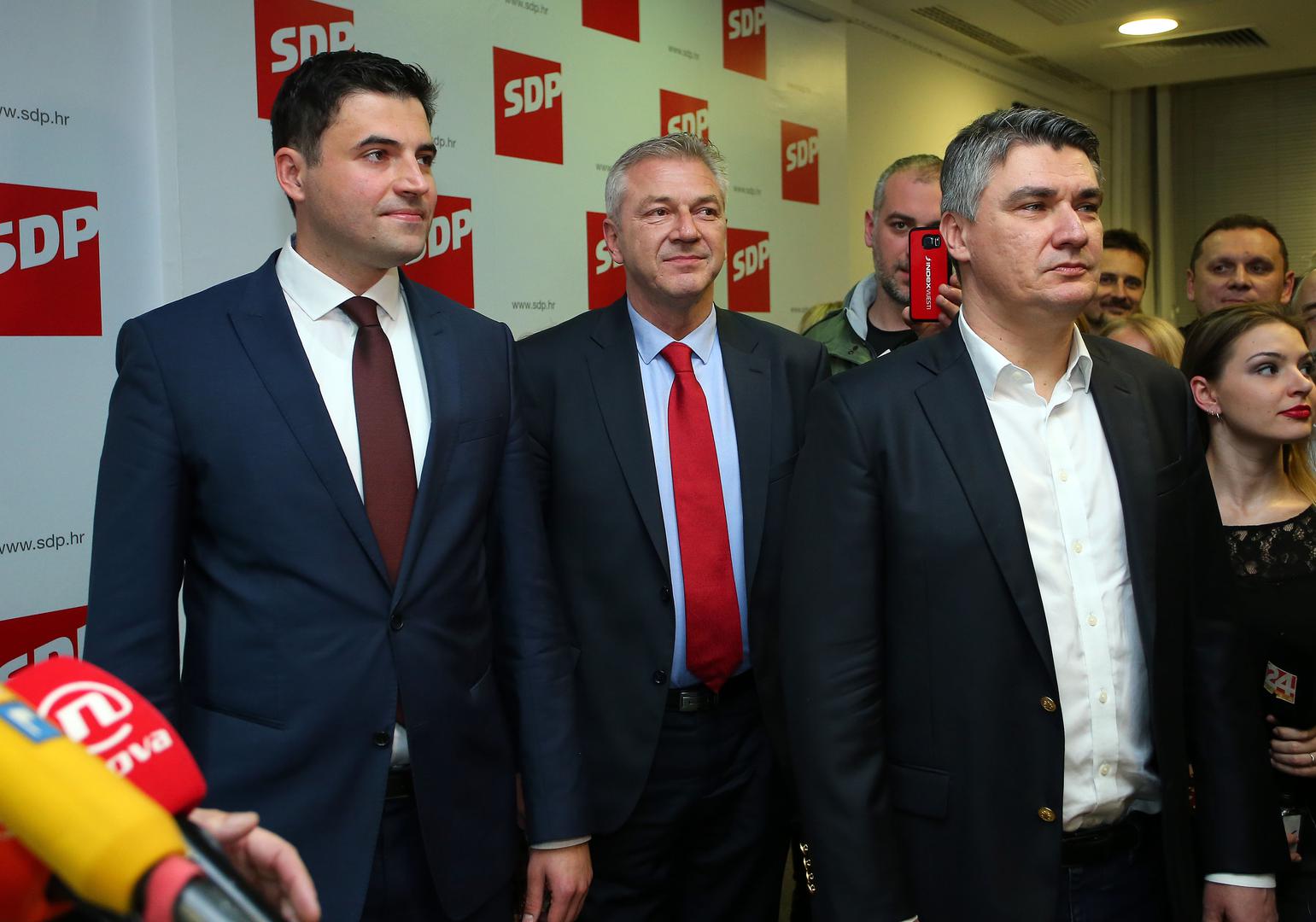 Na izborima 2016. godine SDP pada na 36 zastupnika. S čela stranke odlazi Zoran Milanović, a za novog predsjednika izabran je Davor Bernardić. 