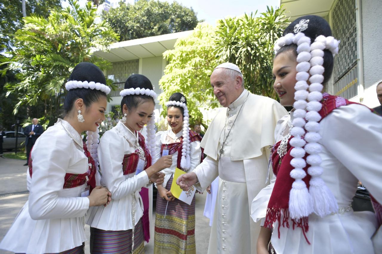 Pope Francis visits Thailand Pope Francis visits the Apostolic Nunciature in Bangkok, Thailand November 20, 2019.
