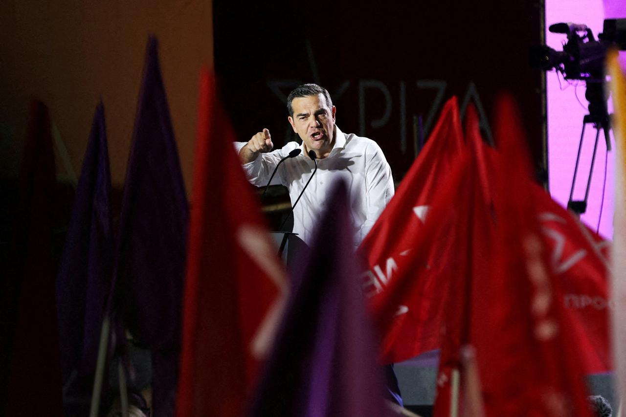 FILE PHOTO: Main Athens rally of main opposition leader Alexis Tsipras ahead of May 21 vote