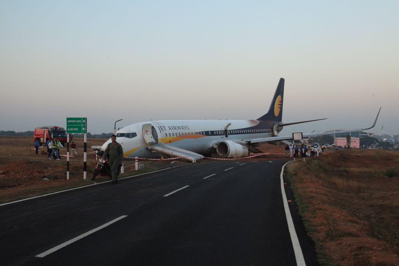 Jet Airways zrakoplov sletio s piste pri polijetanju u Goi