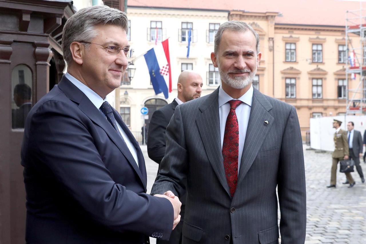 Zagreb: Plenkovic primio spanjolskog kralja Filipa VI
