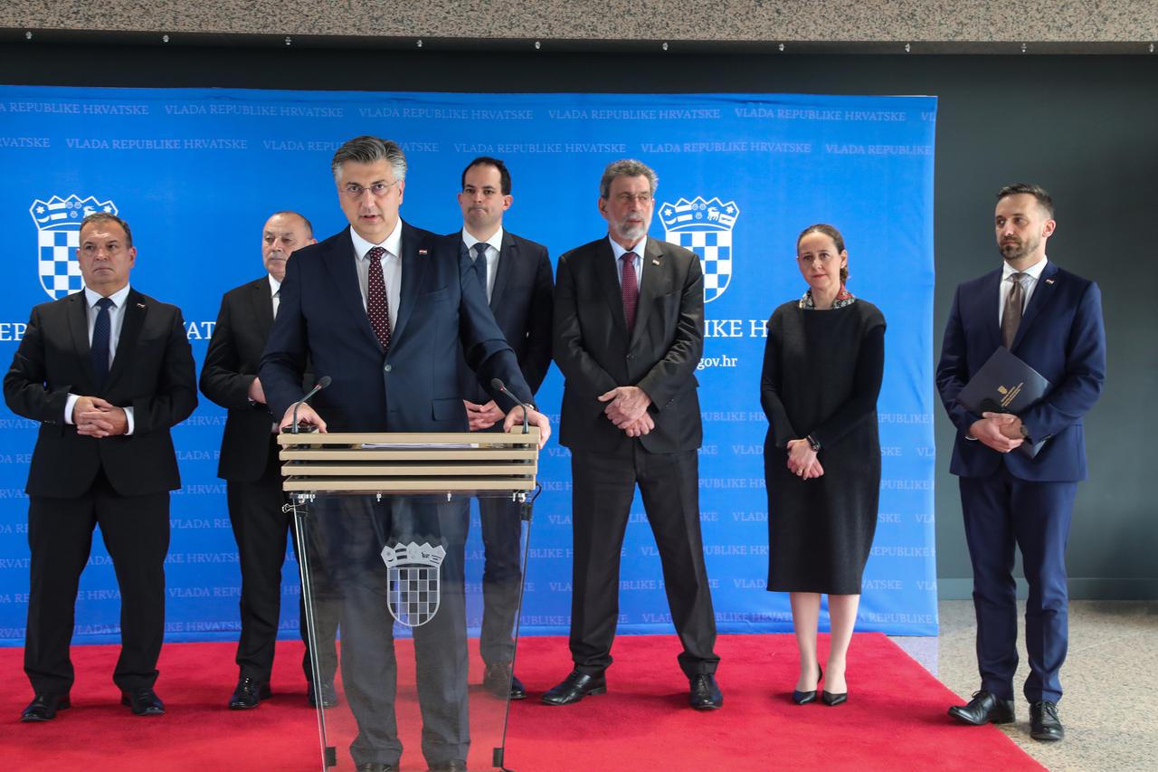 Zagreb: Andrej Plenković dao je izjavu medijima nakon sjednice Vlade
