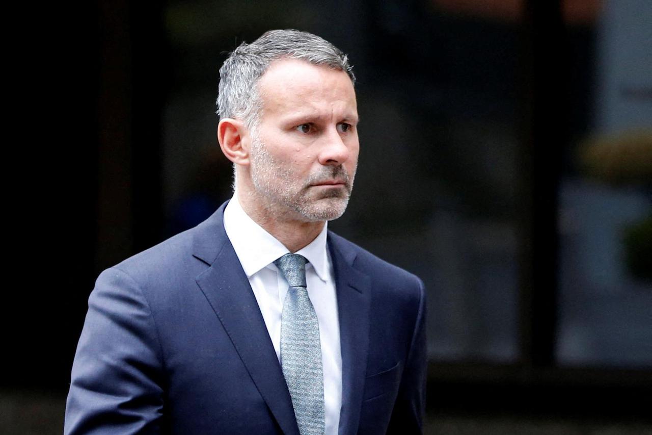 FILE PHOTO: Former Manchester United footballer Ryan Giggs leaves Manchester Crown Court
