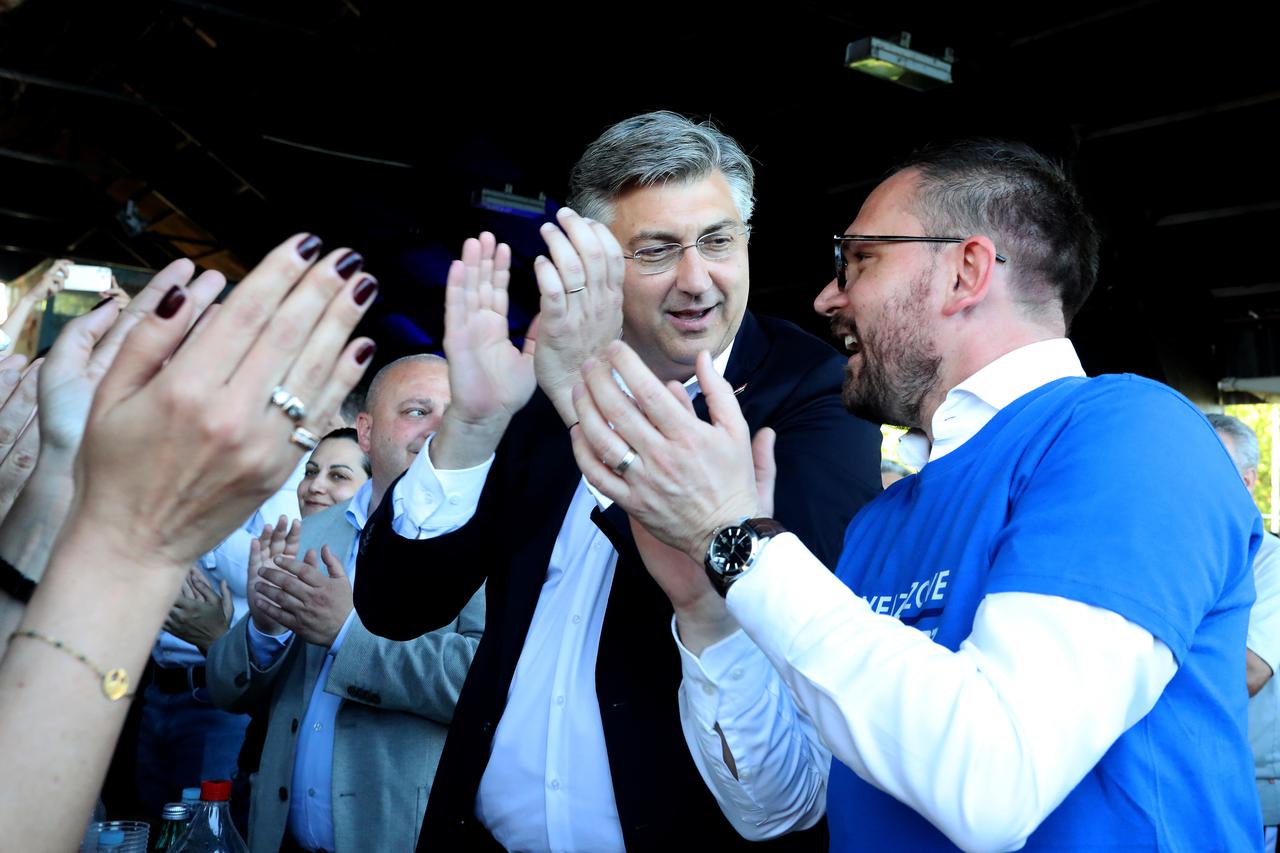 Velika Gorica: Andrej Plenkovi? na predizbornom skupu HDZ-a