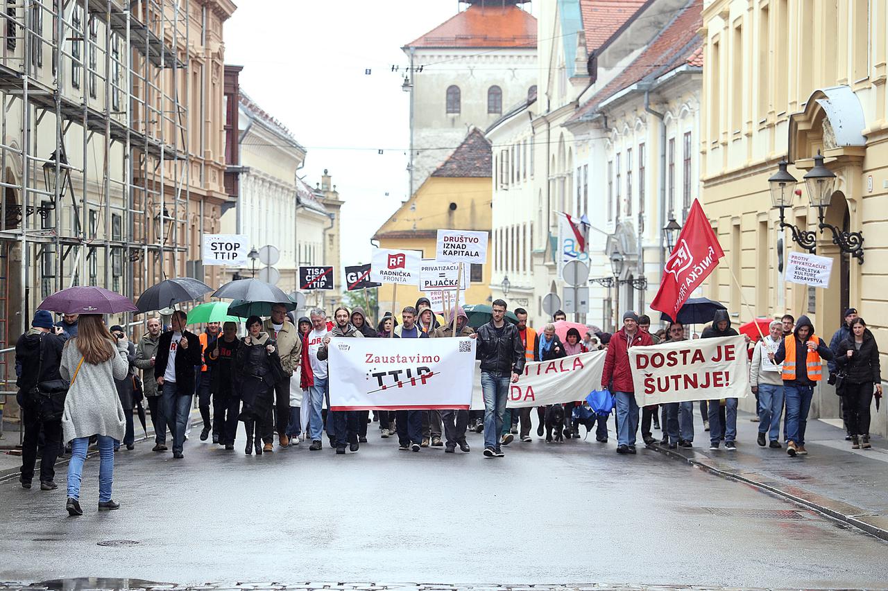 18.04.2015., Zagreb - Protestna akcija inicijative 
