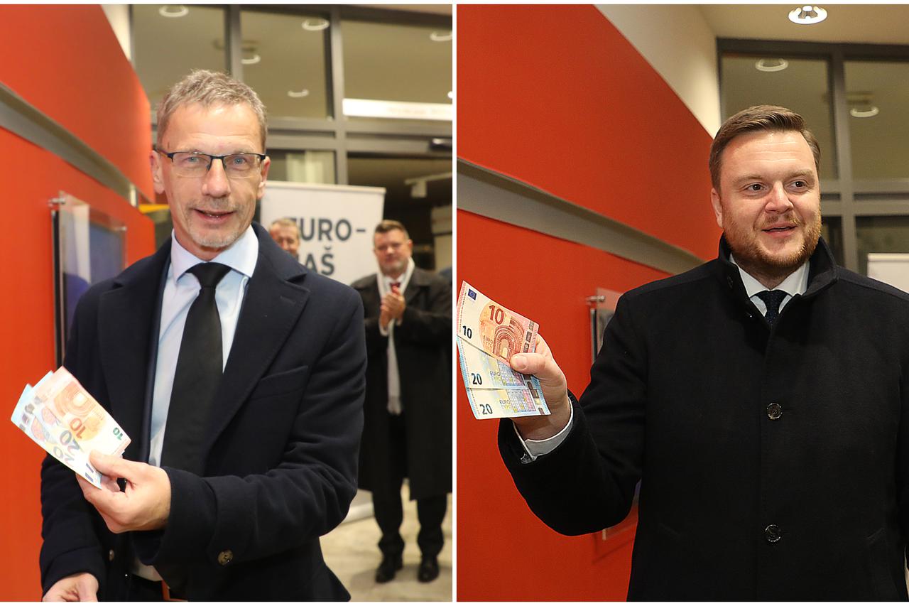 Vujčić i Primorac podigli prve eure na bankomatu